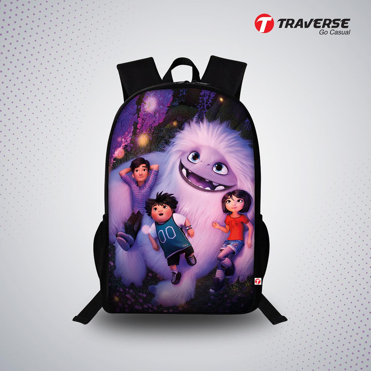 Traverse Abominable Digital Print Backpack Bags hand bag for girls bags for girls