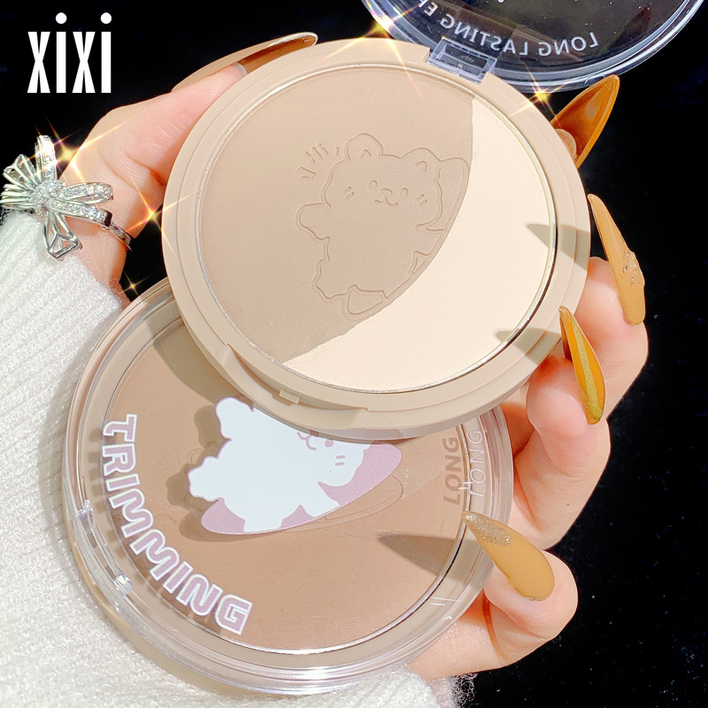 Make-up xixi, modern monochrome contour palette, matte highlighter face, brightening the face in one piece, natural shadow