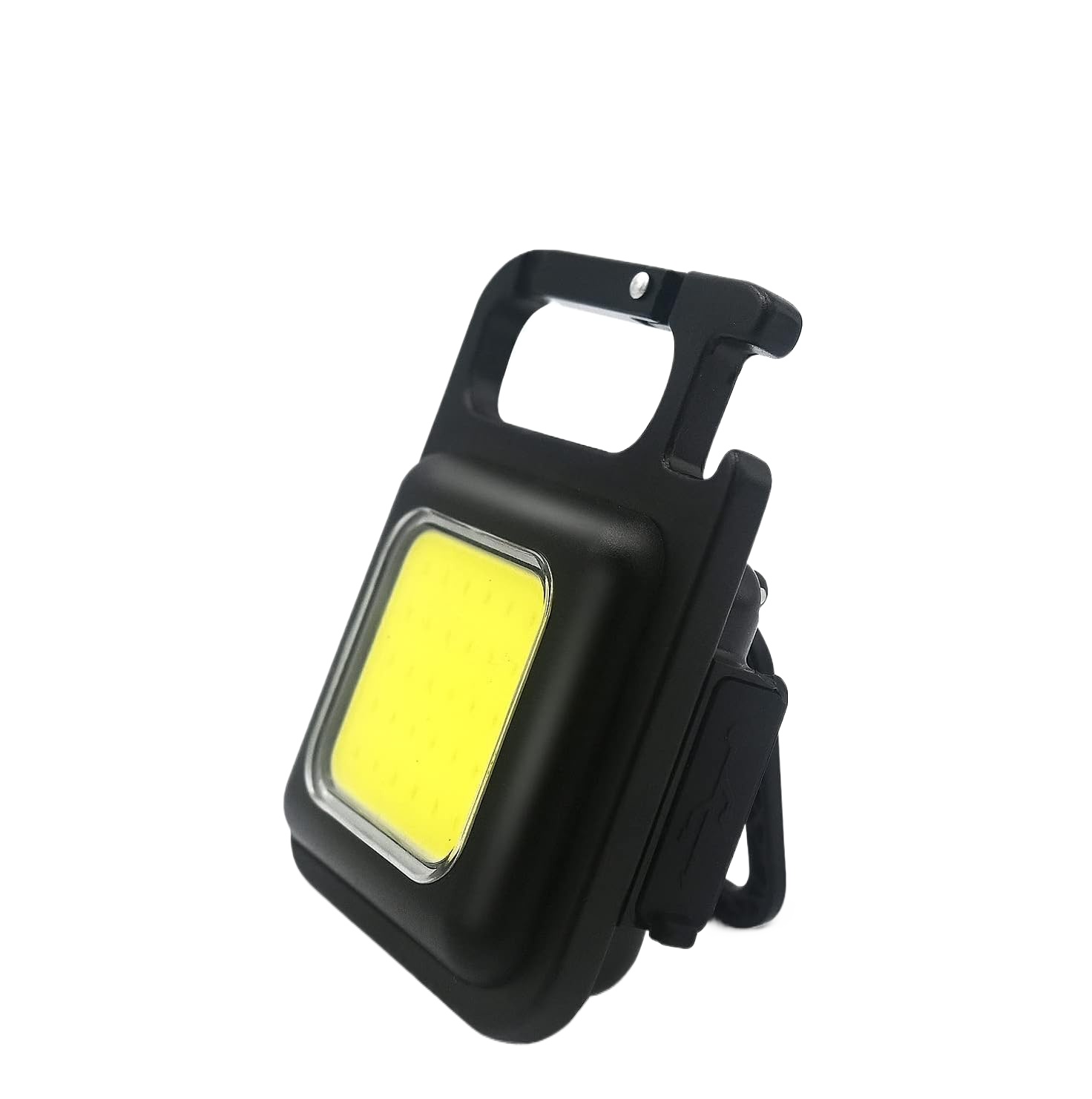 USB Rechargeable Keychain Light Mini Bright Flashlight COB Inspection Light Bottle Opener Outdoor Emergency Work Light