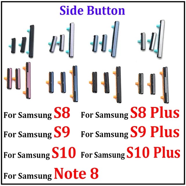 Clearance sale 【Huaxiacuye8718】（NEW）Side Key Set Power and bixby and Volume Buttons For Samsung Galaxy S8 S9 S10 Plus