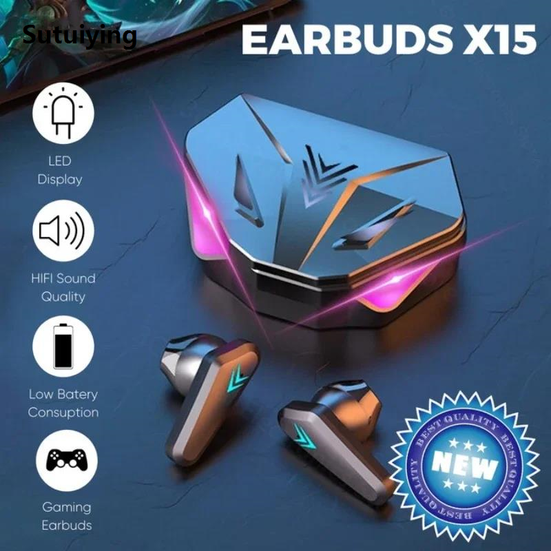 Sutuiying 2025 New TWS Wireless Earphone 5.3 bluetooth Headphone Low Latency Original Earbud Esport Gaming Headset Gamer with Mic For xiaomi iphone