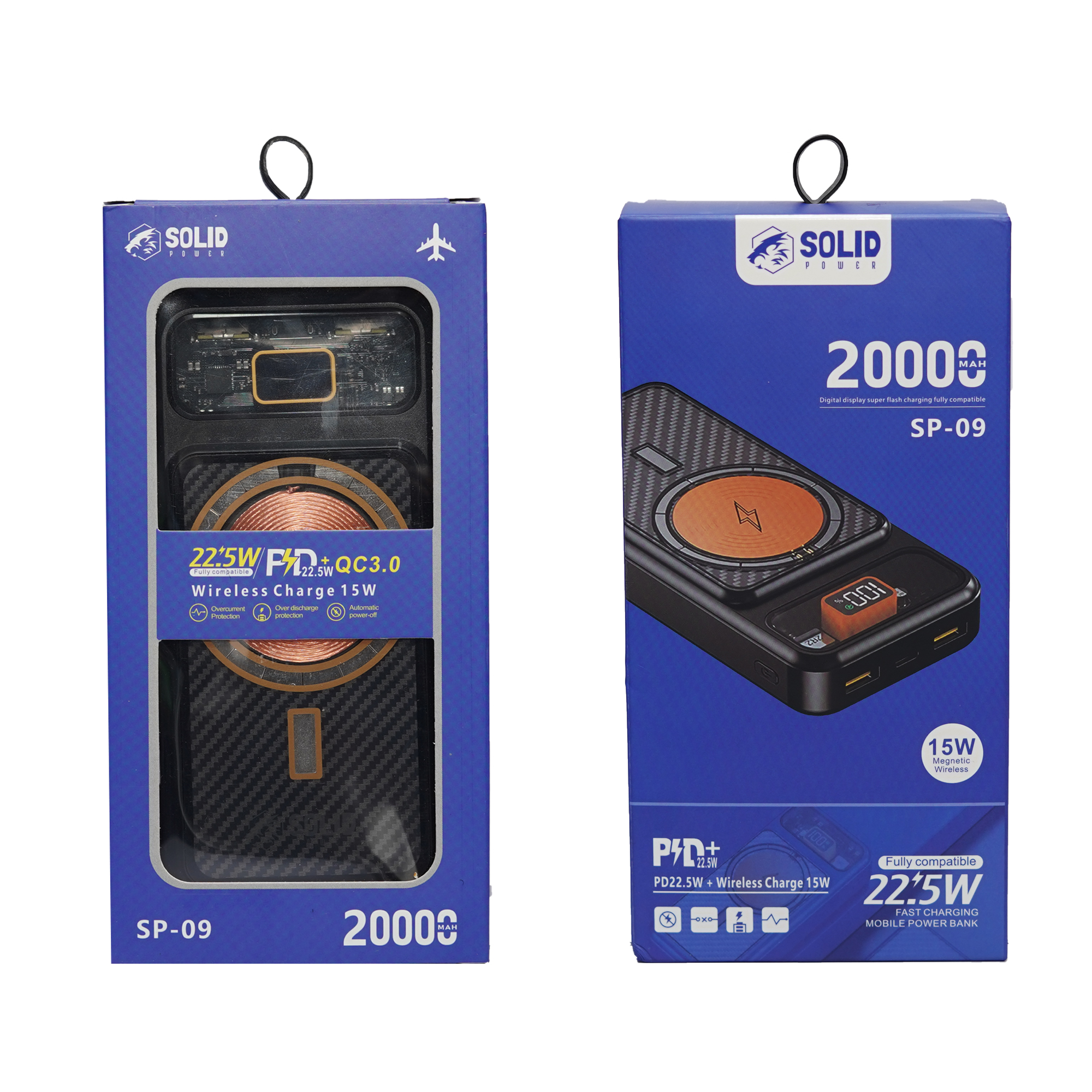 SOLID POWER 20000mah Power bank [ PD+ Wireless ] (SP-09)