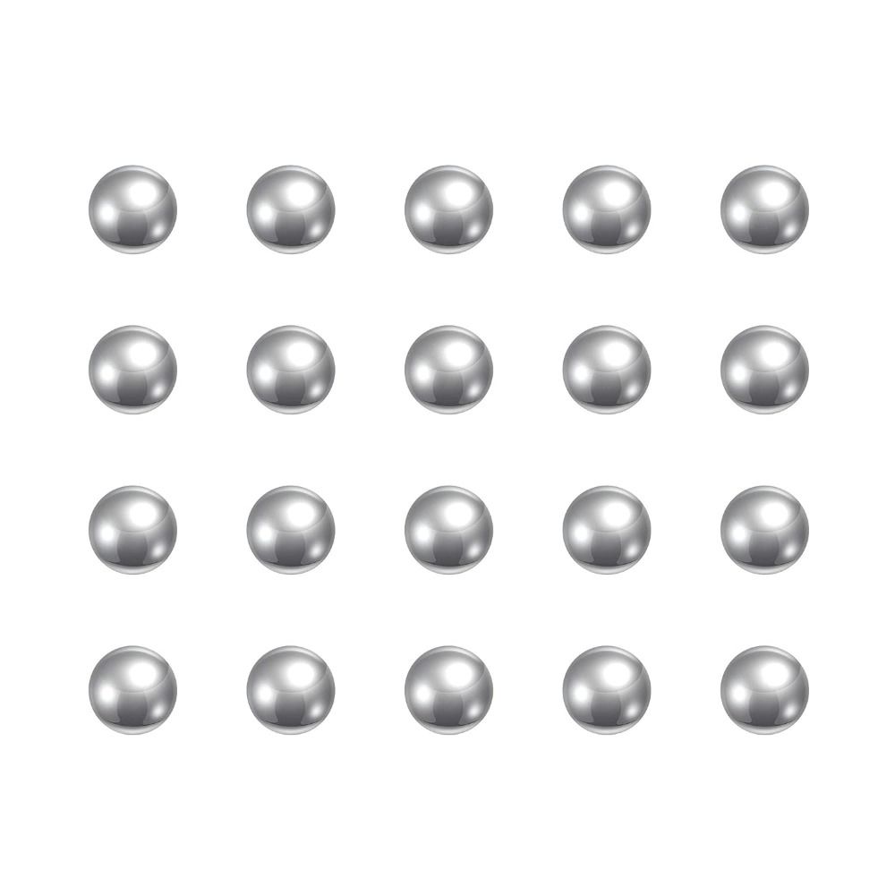 50Pcs Smooth 2.5/3/5/6mm High Precision Balls G25 Precision 304 Stainless Steel Bicycle Bearing Balls Round Silver Steel Solid Beads CNC, Impact Test