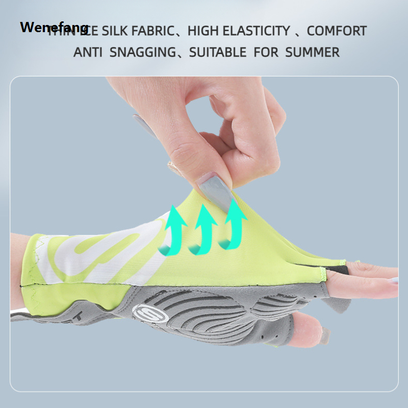 Wenefang Cycling Gloves Half Full Fingers Bicycle Fingerless Summer MTB Cycle Glove Men Woman for Spotrs Gym Fitness Fishing Bike Trainin