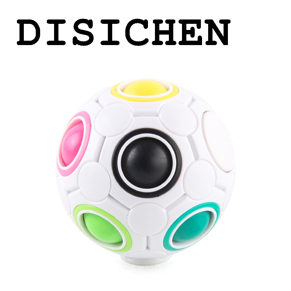 DISICHEN Profesional （New）Magic Puzzle Rainbow Ball oy ldren Educational tre Reliever Colorful Ball oy color:white