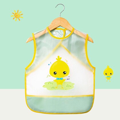 Baby apron for Children Eating Baby Bib Waterproof Coverall Reverse Dressing Sleeveless Apron