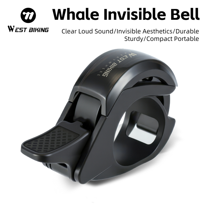 WEST BIKING Aluminum Alloy Mini Bicycle Bike Ring Bell with Loud Sound Bicycle Accessories Bike Horn Concealed Bicycle Bell
