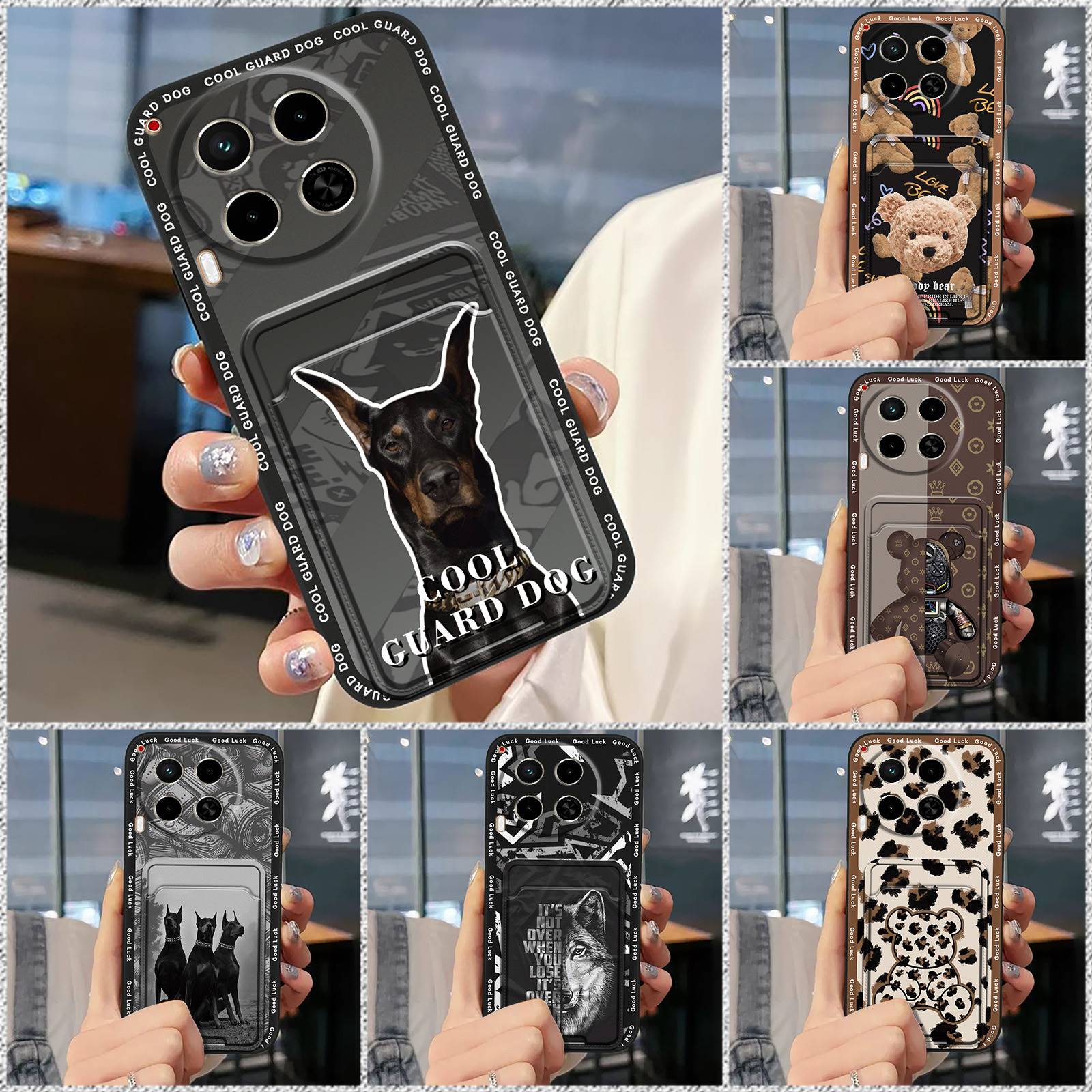 Waterproof Anti-knock Phone Case For Tecno Camon30/4G/5G/CL6/CL7 Anti-dust Back Cover Dirt-resistant Card sleeve Cute
