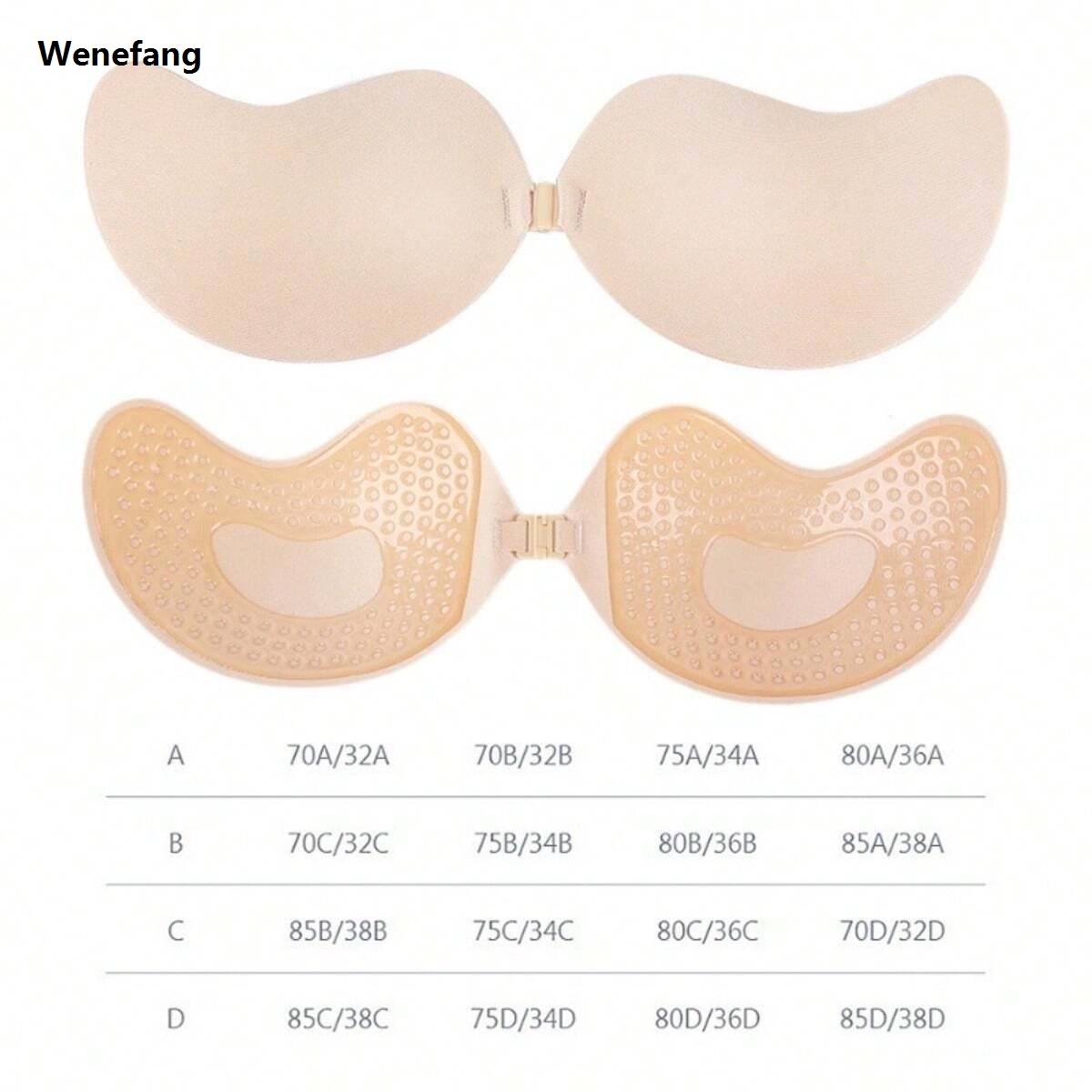 Wenefang FINETOO 1Pair Women Invisible Underwear nubra Breast Patch Tow-Color Fifty percent discount Hypoallergenic Mango Cup bra Silicone Non-Falling Off Thin