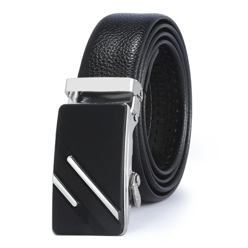 Black Automatic Size Changeable Buckle Stylish Leather Belt For Men One Piece (Any Design) - Fashion | Belts For Men | Men's Wear |