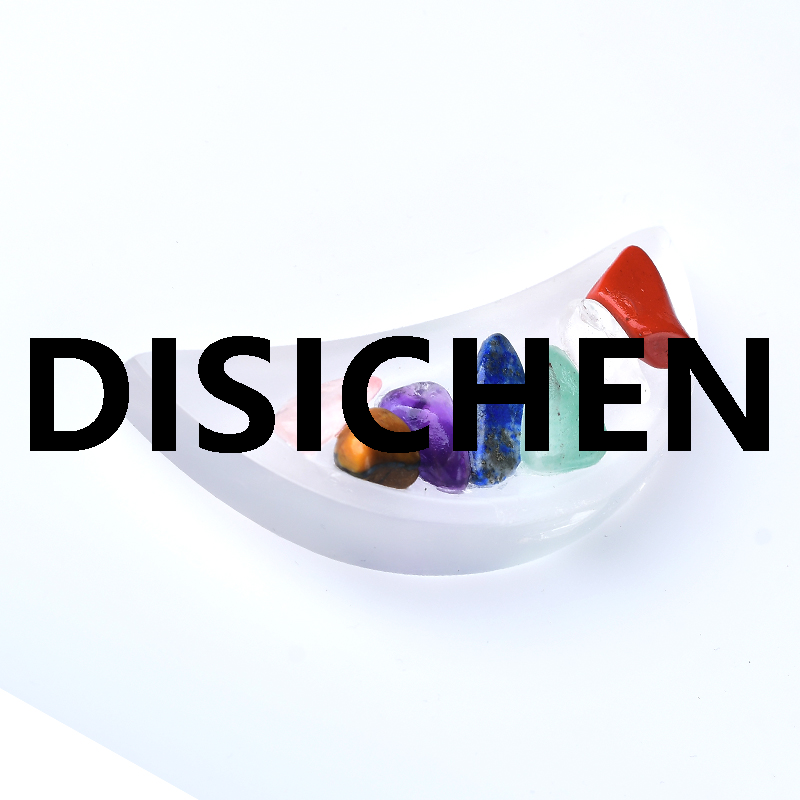 DISICHEN 1PC 100% Natural Selenite Chakra Quartz Healing Crystal Plate Carving Crescent Stone White Gypsum Bowl Ornaments Collection Gift Luxury