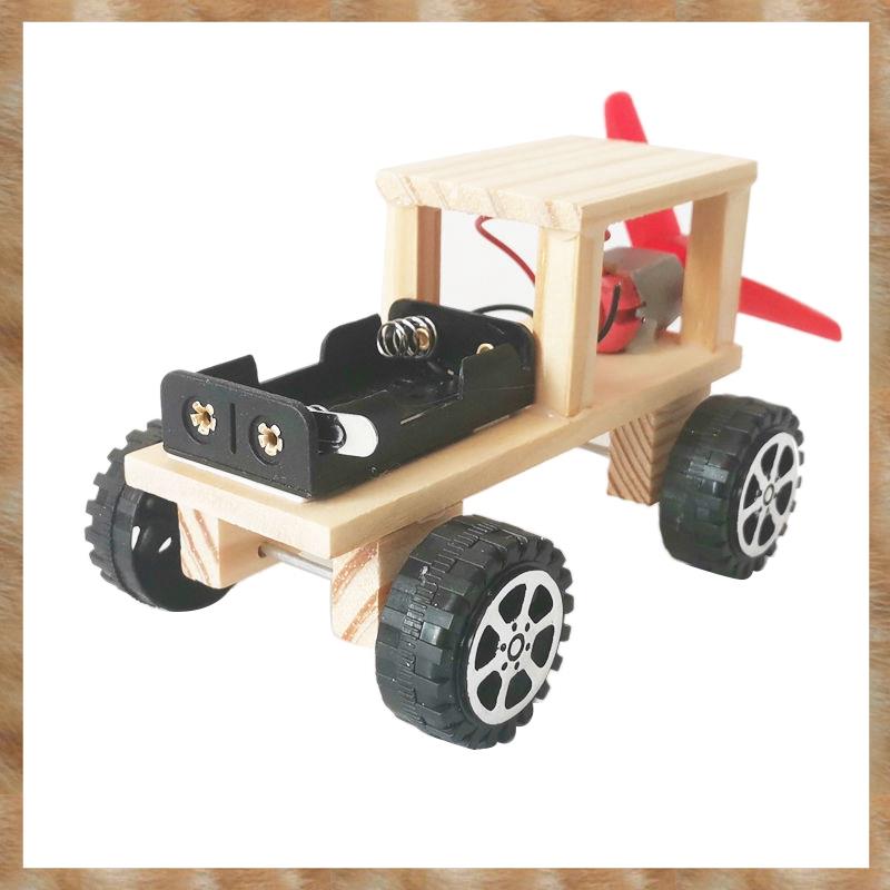Kqueebee DIY Car Kids Wooden Puzzles Racing Car Students Handmade Model Racing Car Assembly Kit Boys Science Model Racing Car