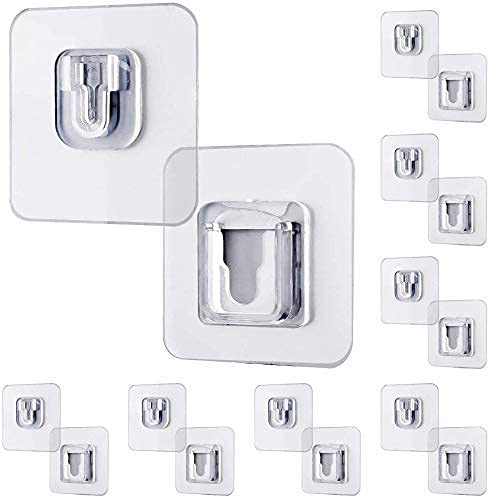 Double-Sided Adhesive Wall Hooks Nails Waterproof Oil-Proof Heavy-Duty Self for Bathroom Kitchen