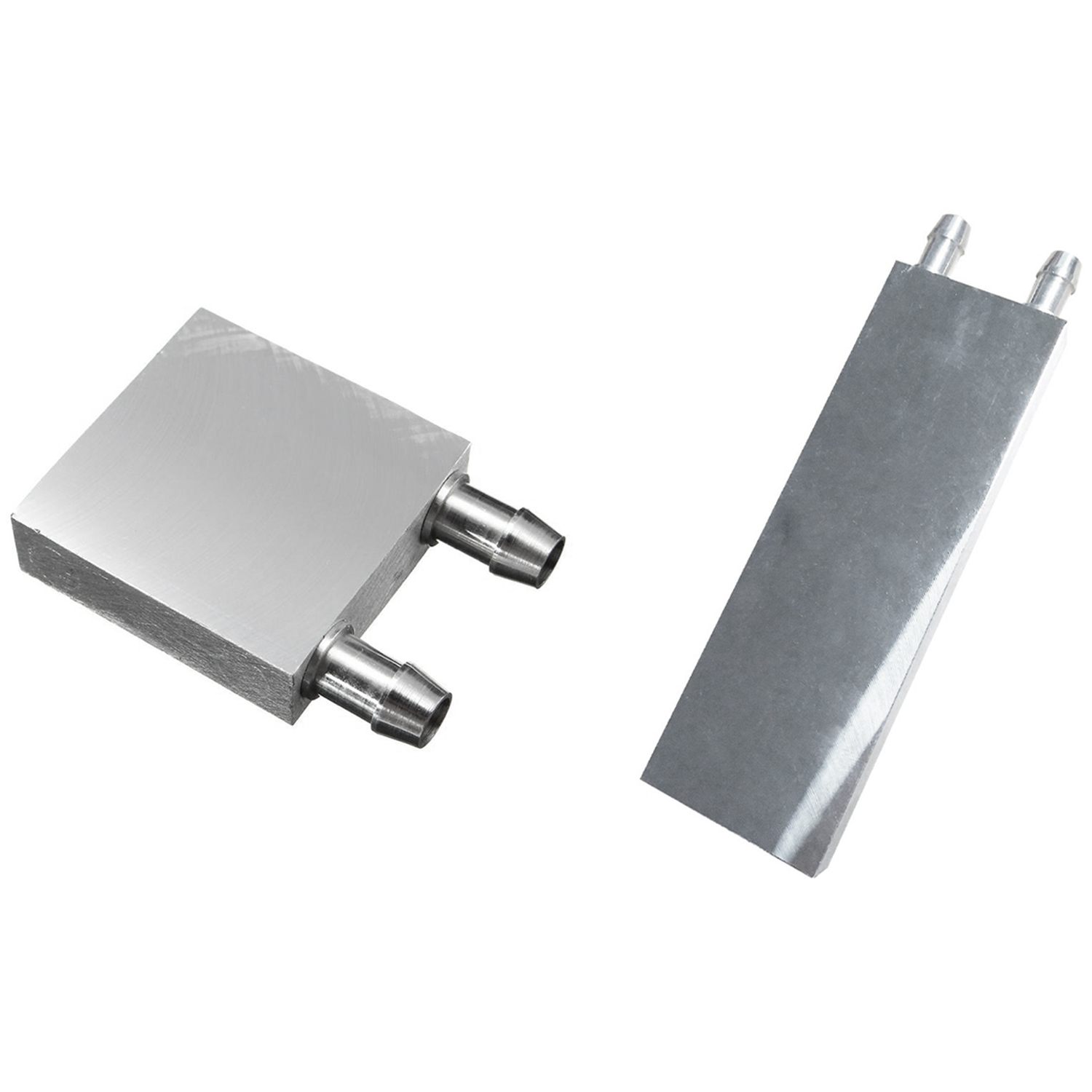 (GGBR) 2 Pcs Primary Aluminum Alloy Water Cooling Block for Liquid Water Cooler Heat Sink System Silver 40X40mm & 40X120mm