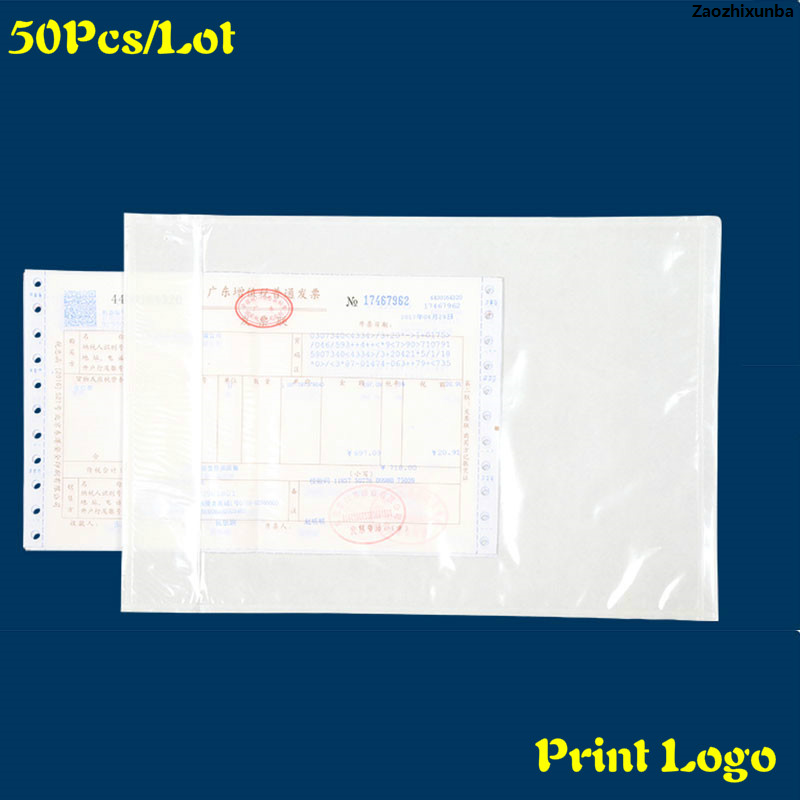 NEW Zaozhixunba【Exclusive Discount】30pcs Plastic Bags Transparent Backpack Bill Single Invoice Size Packing Document Bag Self-Adhesive Bags Courier BagHigh Quality