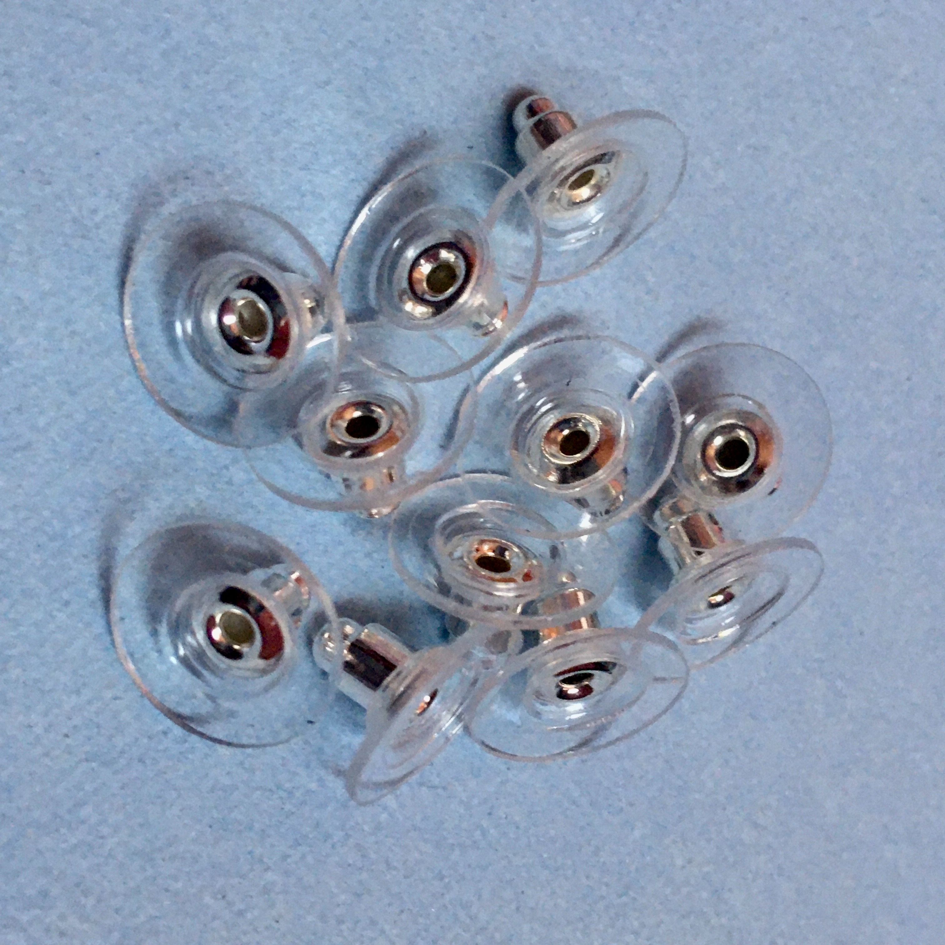 Gold/Silver Colored Earrings Stoppers. Set of 10 Pairs. DIY Jewelry Making