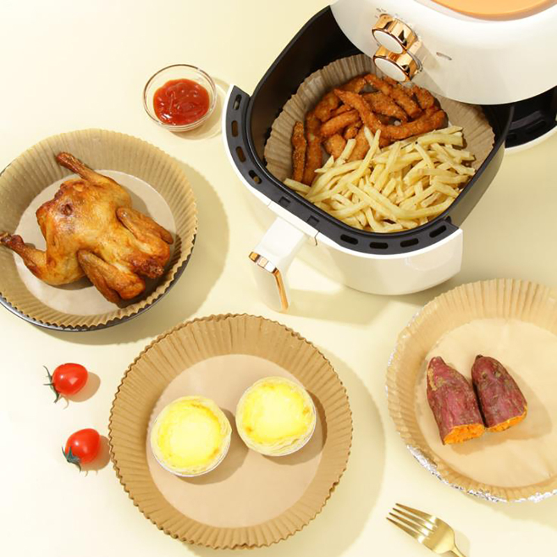 Air Fryer Disposable Paper Liner Non-Stick Mat Parchment Wood Pulp Steamer CF8