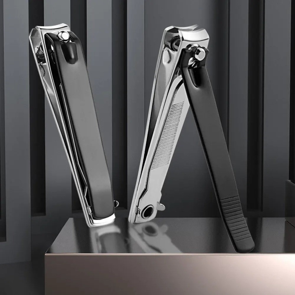 Sharp and Durable 3 Sizes Nail Nipper Black Stainless Steel Toenail Trimmer Anti-Splash Ergonomic Manicure Cutter Travel
