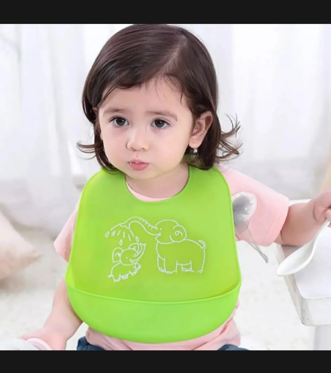 Sweet Baby Bibs (Silicon Baby Bibs With Pocket) -1 Piece