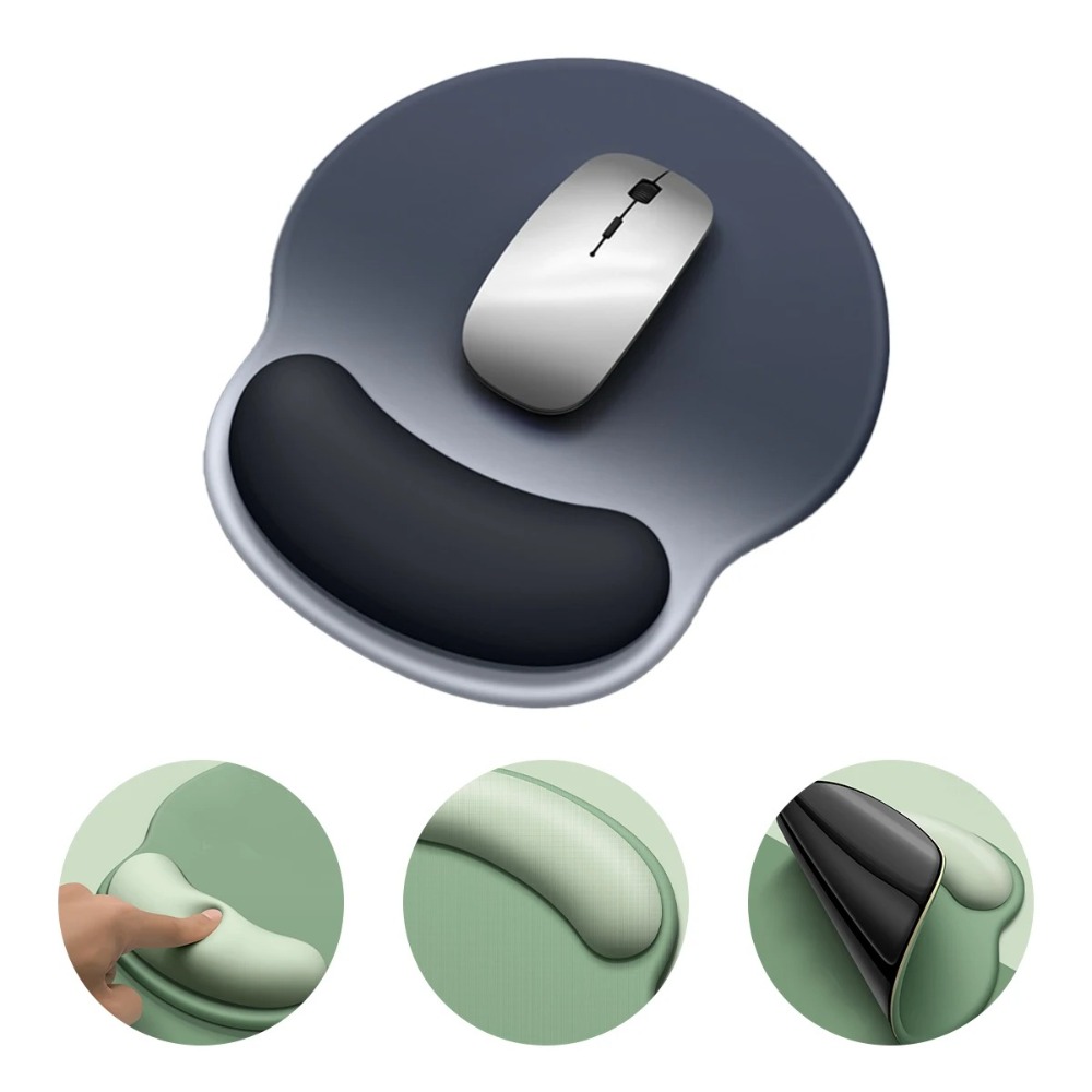 Durable Non-Slip Gradient Mouse Pad Soft Silicone Ergonomic Mouse Pad Smooth Surface Comfortable Wrist Rest Computer Desktop
