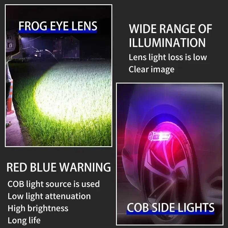 Fashion Super Bright LED NEW Design Source Work Lamp With Magnet Alarm SOS Key Chain Power Bank Waterproof Emergency Flashlight
