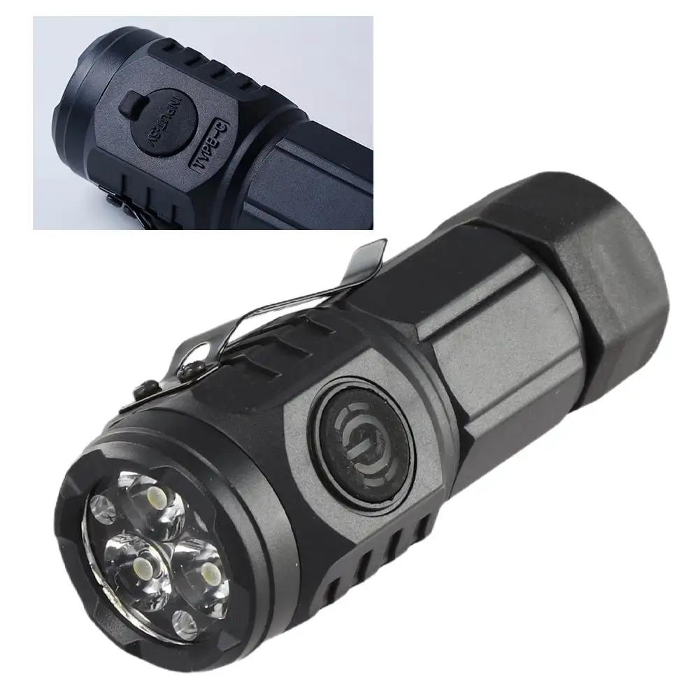 Fashion ‌3-LED Mini Flashlight - 3000LM Super Bright, Rechargeable, Compact for Outdoor/Emergency/Camping