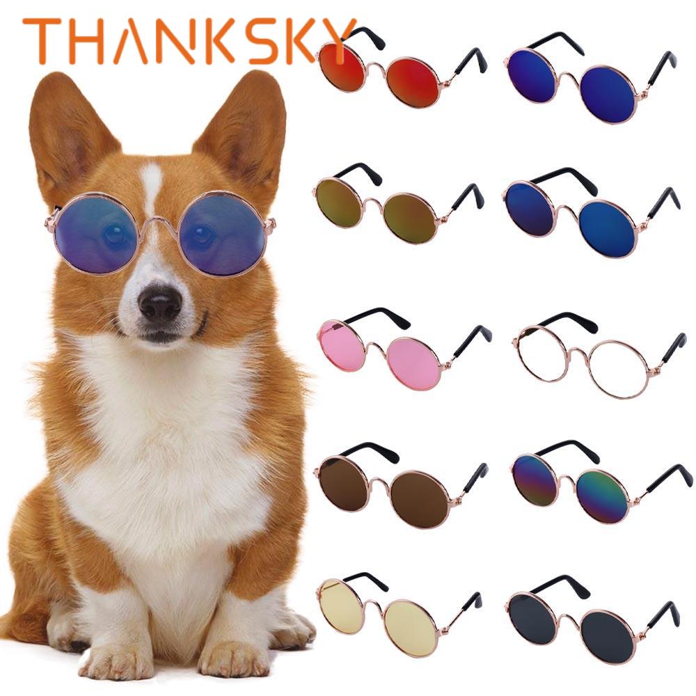 Funny Vintage Lovely Decoration For Small Dog Cat Reflection Eye Wear Pet Glasses Sunglasses Photos Props