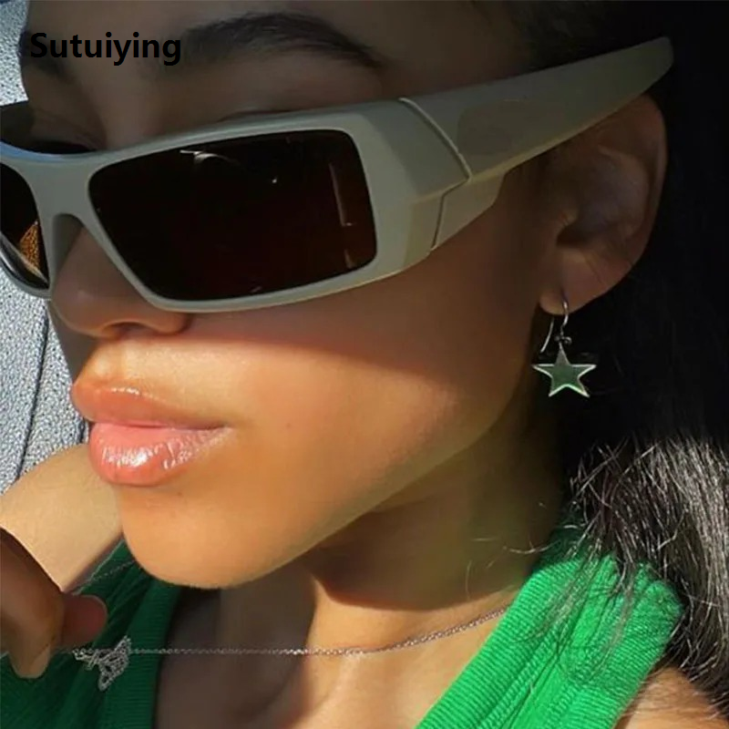 Linman Sutuiying Futuristic Sports Goggle Sunglasses Men Luxury Brand Des2025 New igner New Wraparound Punk Y2K Sunglasses Women Eyewear UV400 Shades
