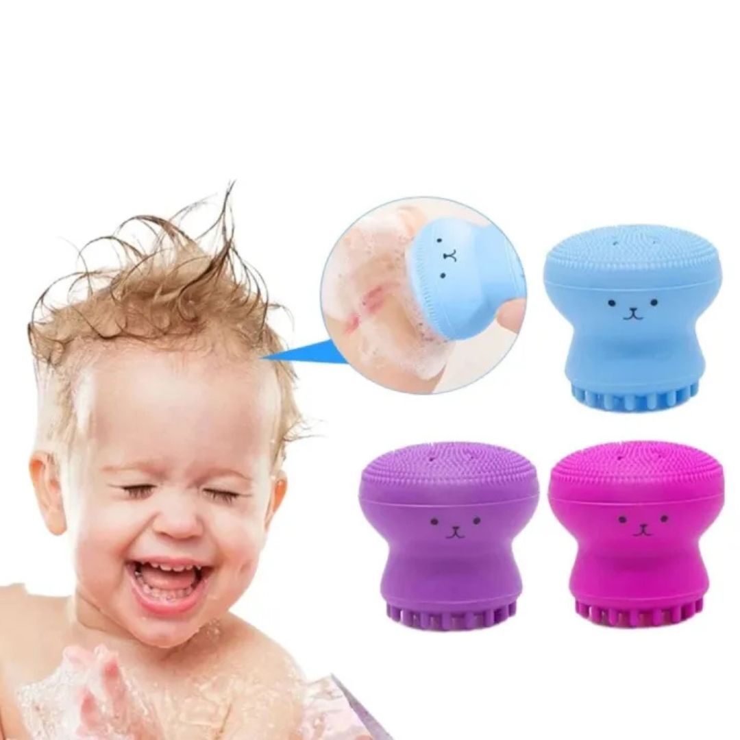 Baby Silicon Octopus Shape Hair & Face cleaning Brush For Babies Personal Care