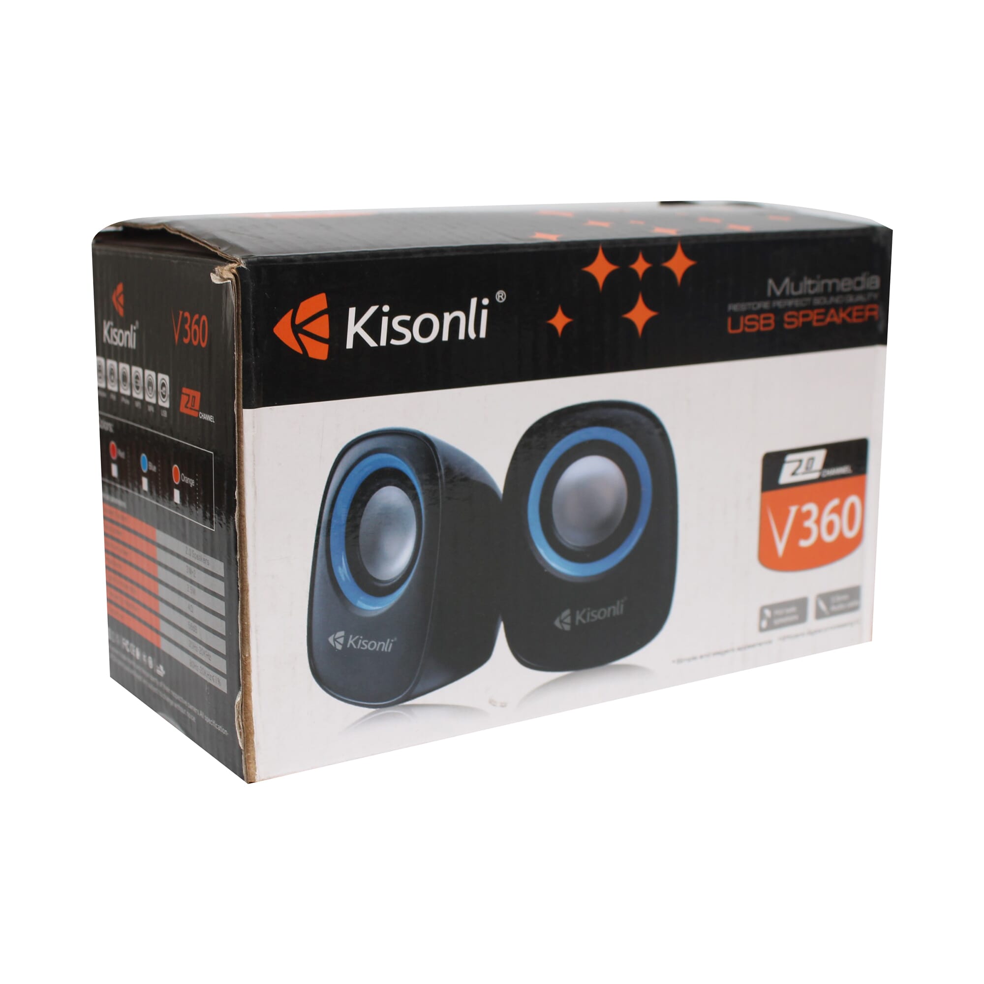 Kisonli V3600 Stereo USB Speaker Multimedia
