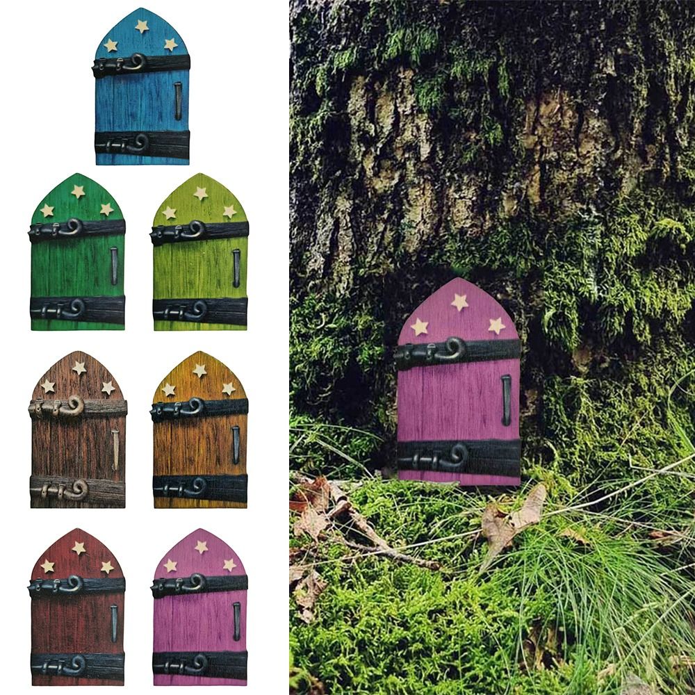 New Design Desk Ornament Fairys Door Fairy House Accessories Fairys Garden Accessories Fairy Garden Door Vintage Multicolor Garden Fairy Door