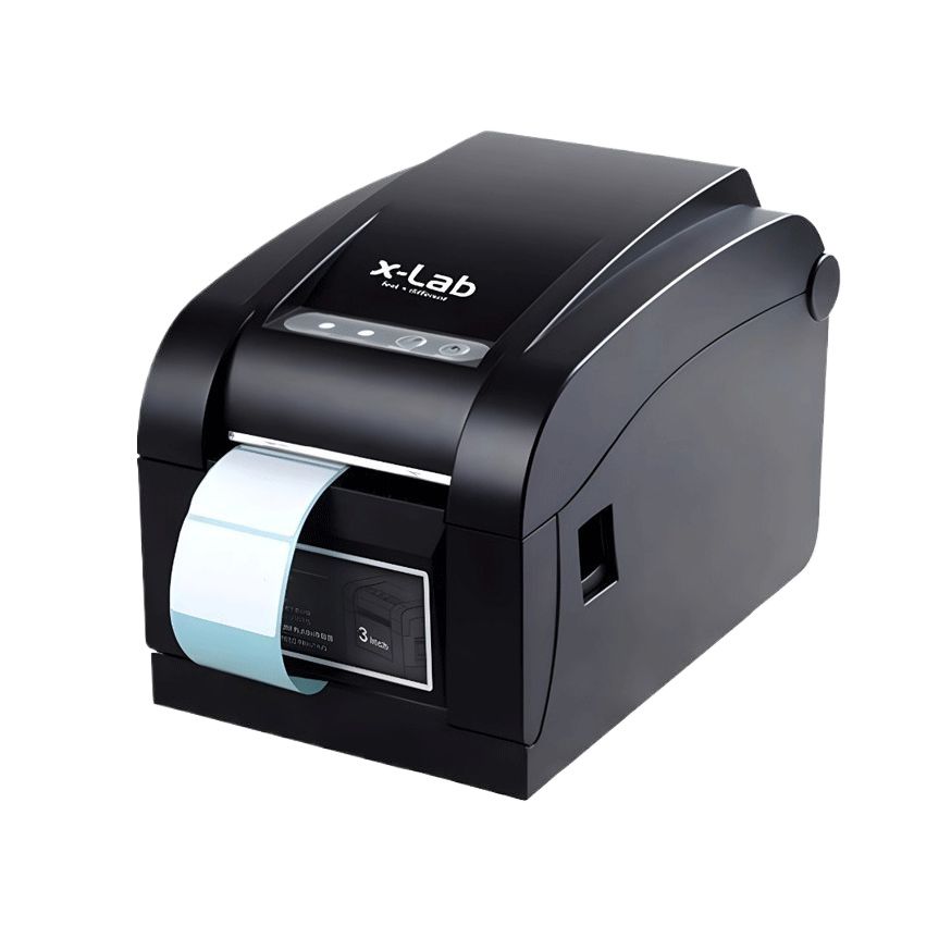 Thermal Barcode and POS Printer XLAB XPLP-350T Best For Retail, Logistics, Inventory & Pharmacy Black