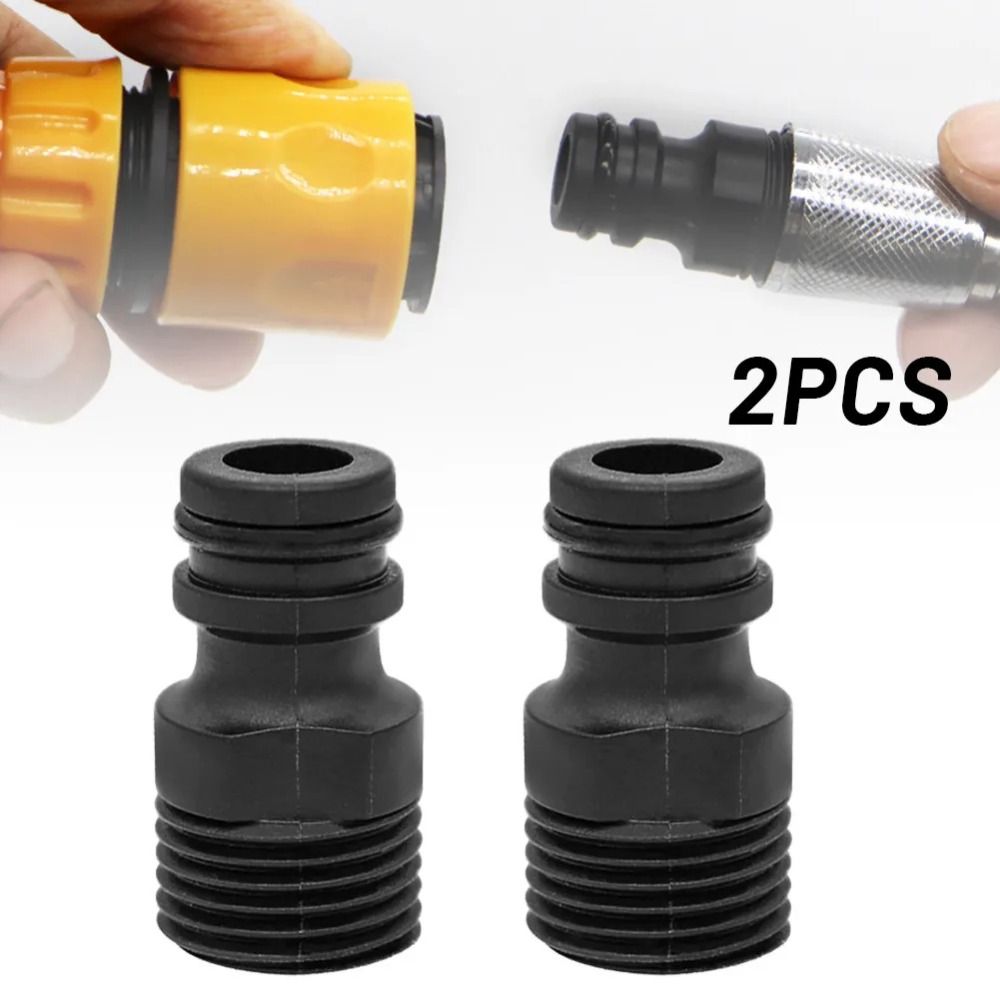 2PCS New 1/2" BSP Thread connector Nipple Connector Plastics Water Hose Quick Pipe Connector Hose Pipe Extension Accessories
