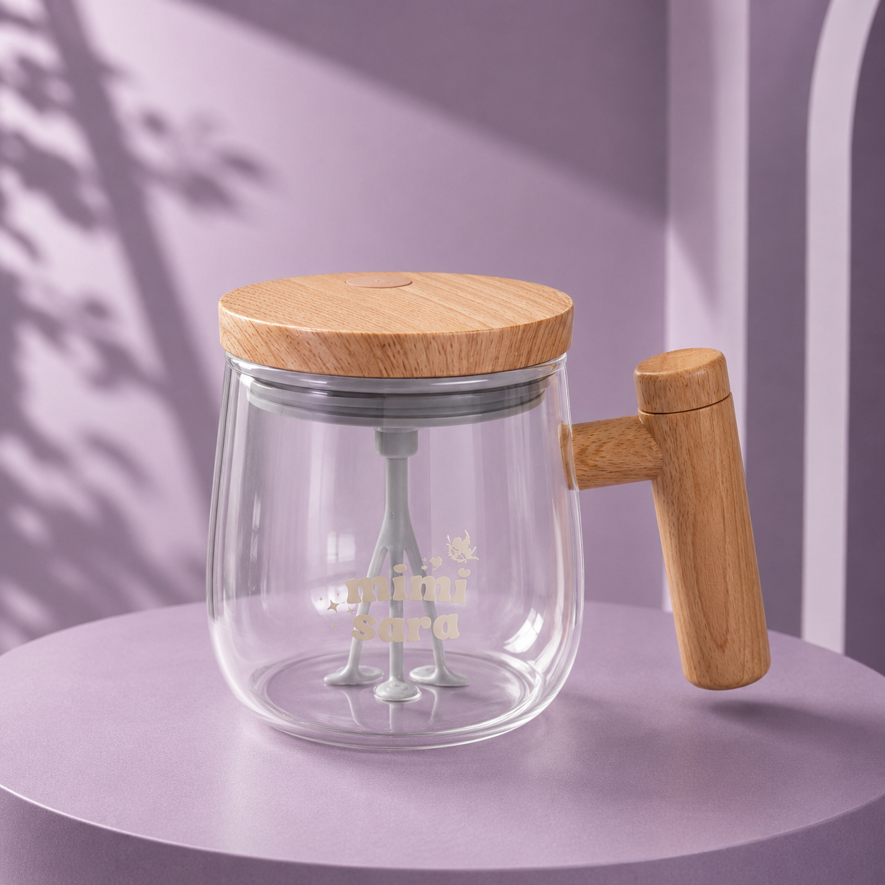 400ML Self Stirring Coffee Cup Electric Stirring Mug Self Mixing Mug Glass Waterproof Automatic Electric Protein Powder Mix Cup Self Stirring Coffee Mug with Handle Electric Stirring Mug High Speed Self Mixing Mug Glass Self Stirring Cup