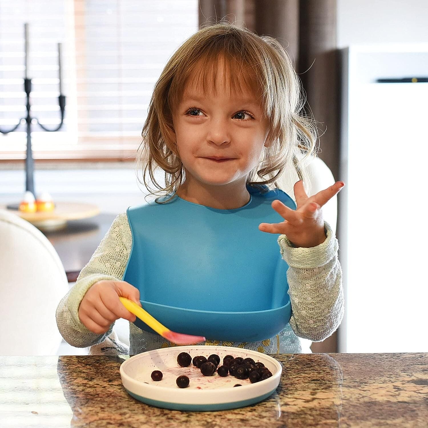 "Cute Soft Waterproof Silicone Bibs for Babies and Toddlers"