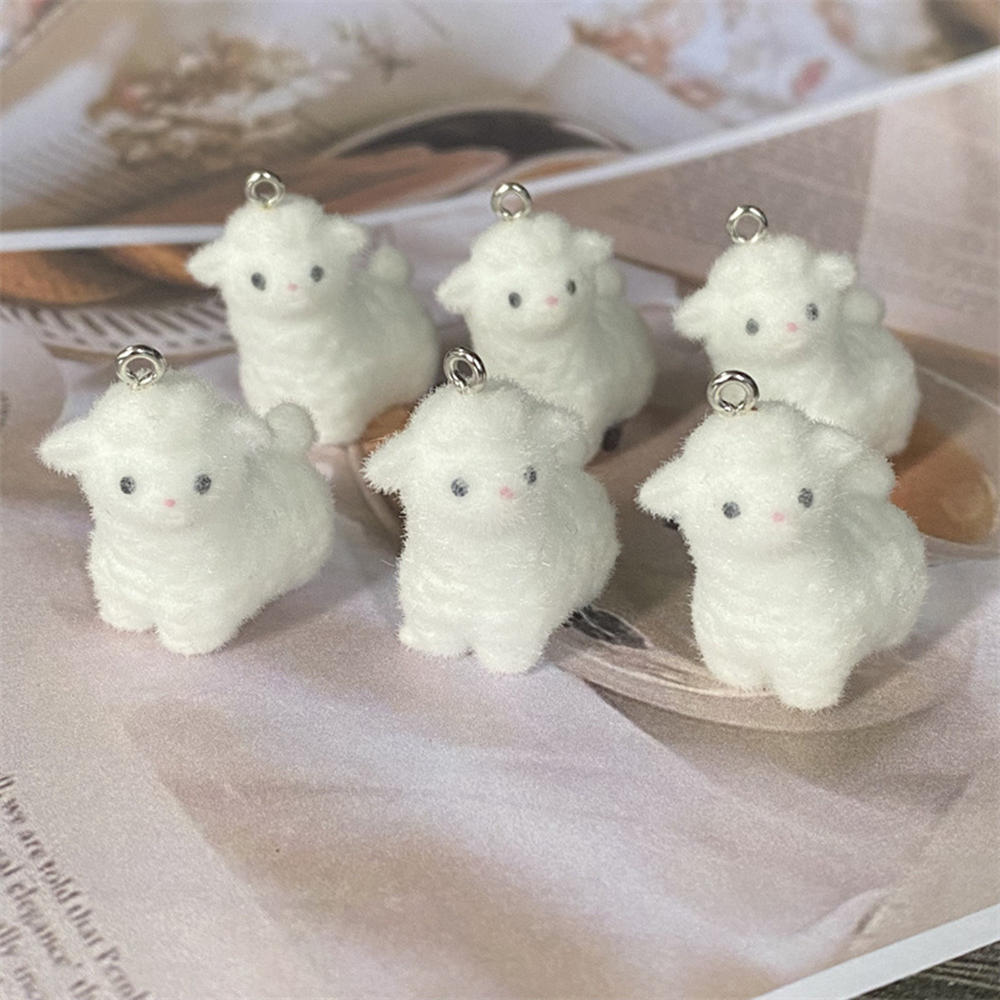 Unique Charms Collectible Cute Kawaii Pendant Lightweight White Doll for Jewelry Gifts Diy Crafts Crafting Fashion Art