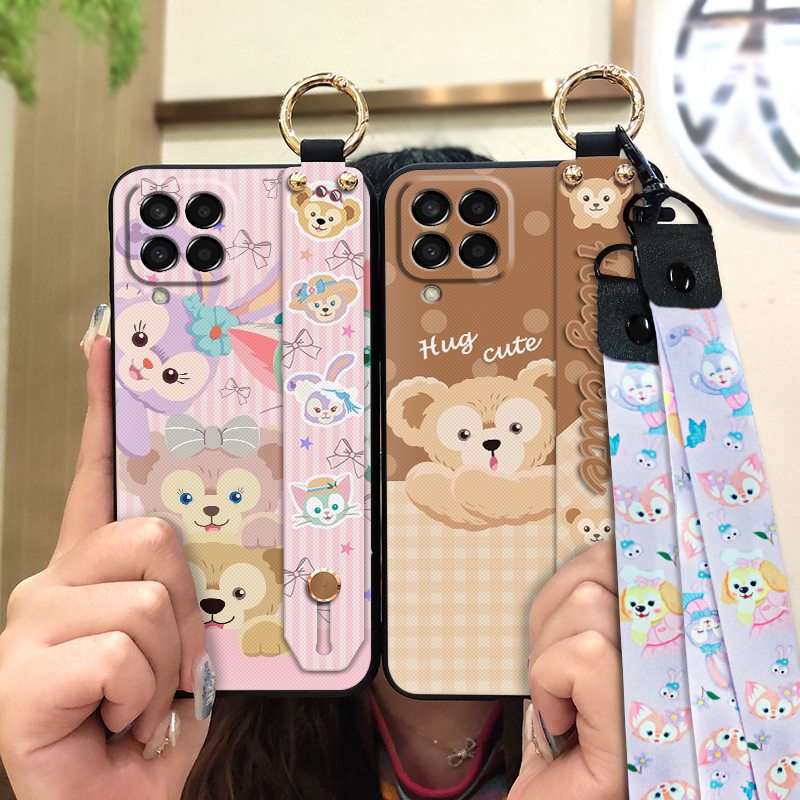 Cute Durable Phone Case For VIVO Y39 5G Wristband protective Phone Holder Lanyard Back Cover Cartoon Anti-knock ring