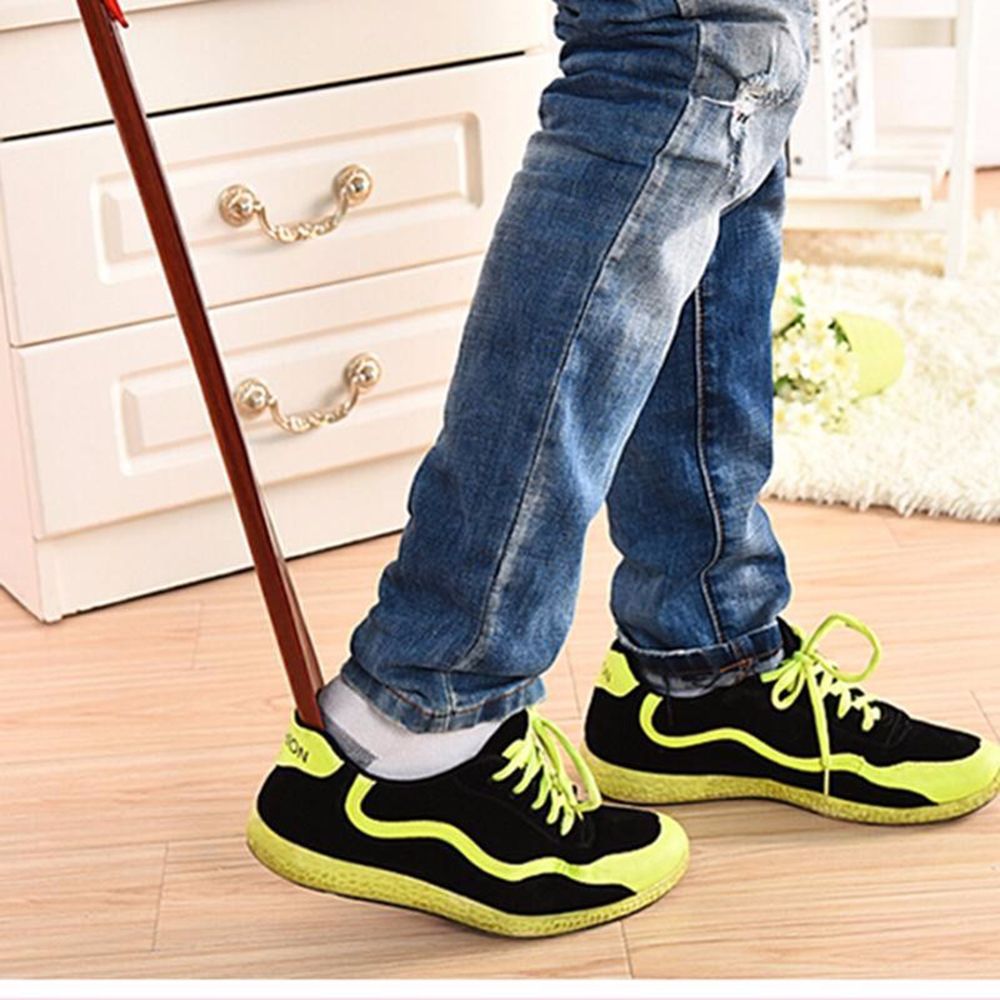 【Big-Sales】 Lifter Useful Wooden Spoon Tools Flexible Long Handle Shoe Horns