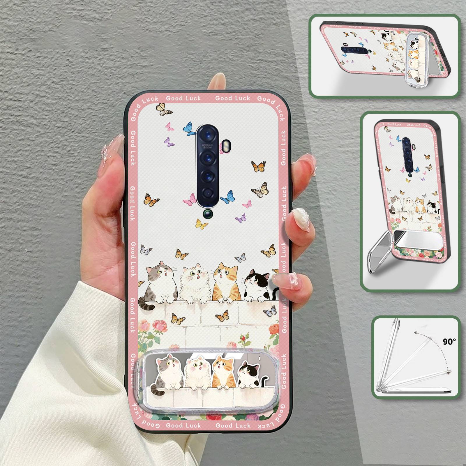 Back Cover Fashion Design Phone Case For VIVO NEX 3/NEX3S Cute Plush 3D Anti-dust Phone Pouch Full wrap Kickstand TPU