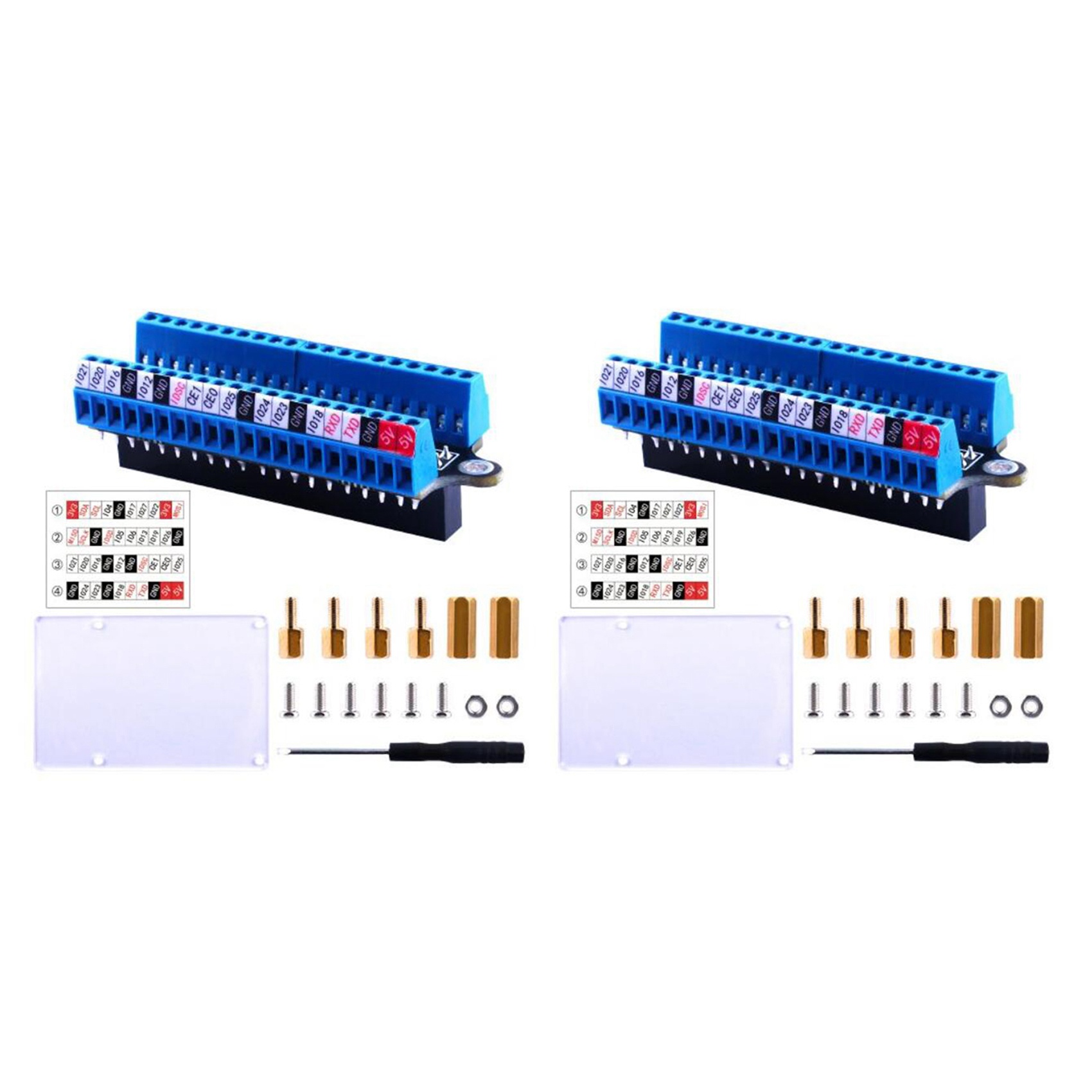 fasdaga 2X Mini Terminal Breakout Board GPIO Expansion Board Breakout Board for 4B/3B+/3B/2B/1B+/Zero/Zero W
