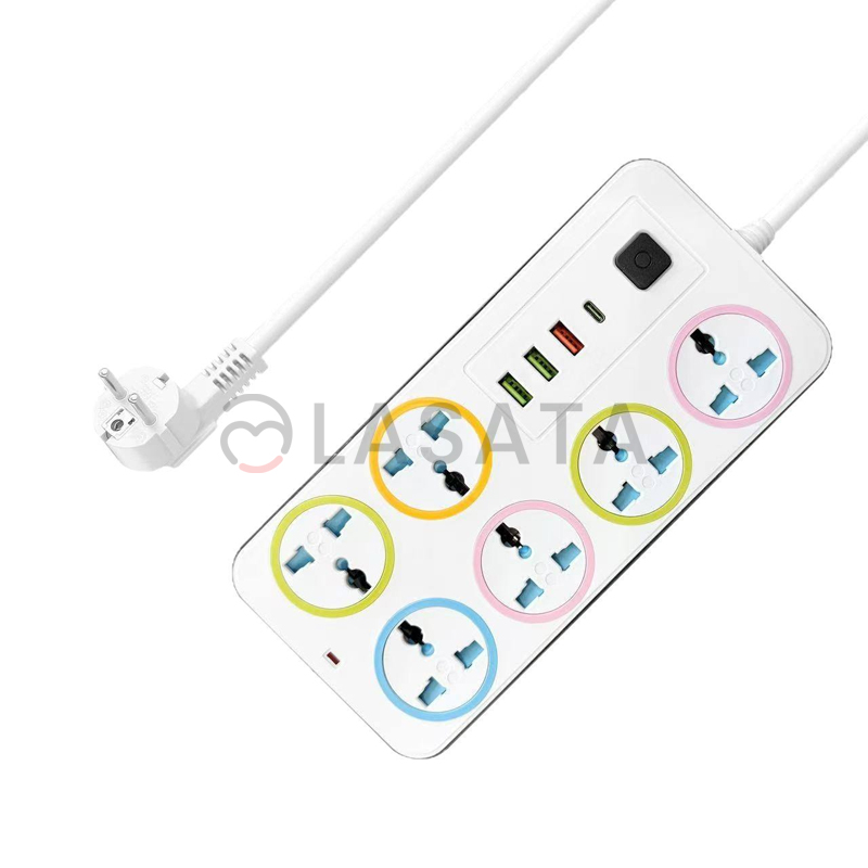 Osaka Power 3000W Multiplug/Extension Socket/Electric Cord Strips, 3 USB Port & C-Type Charging Port