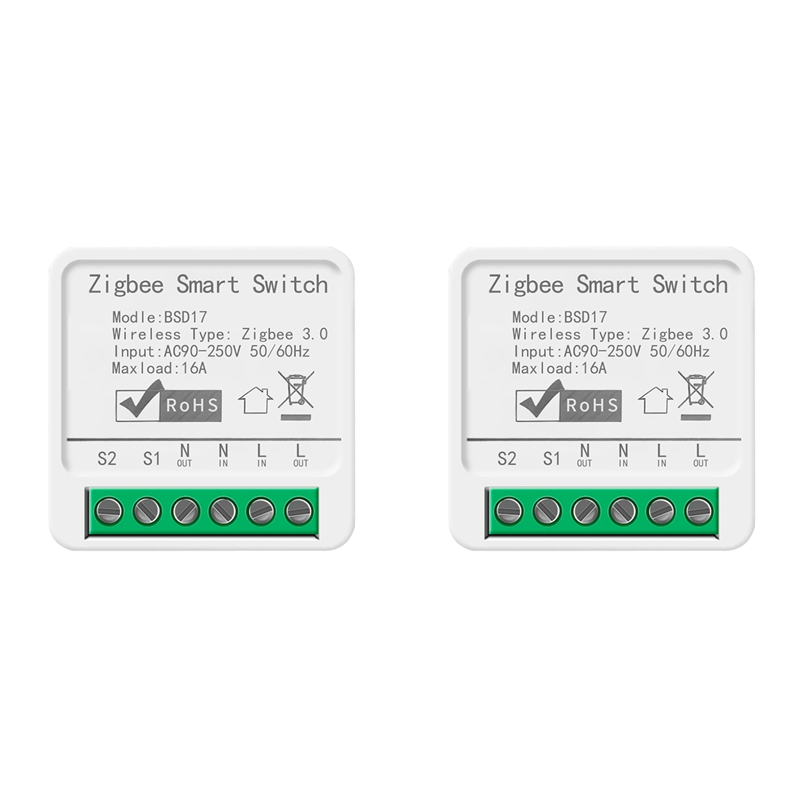 Nullmul 2X Tuya Tuya 16A Smart Switch Zigbee Cassette Switch APP Mobile Phone Remote Voice Timing Alexa