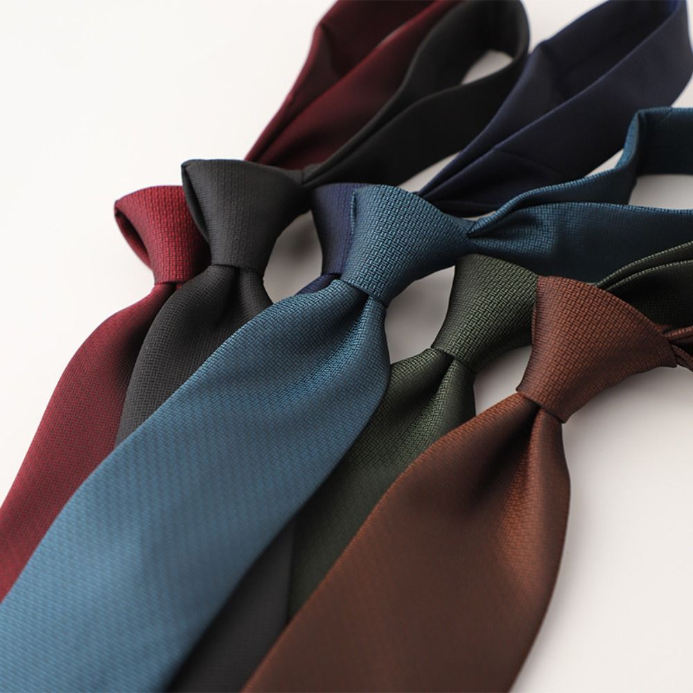 Classic 8cm Width Striped Neck Ties Trendy Gentlemen Solid Color Mens Necktie Elegant Casual Men's Wedding Tie Wedding Party