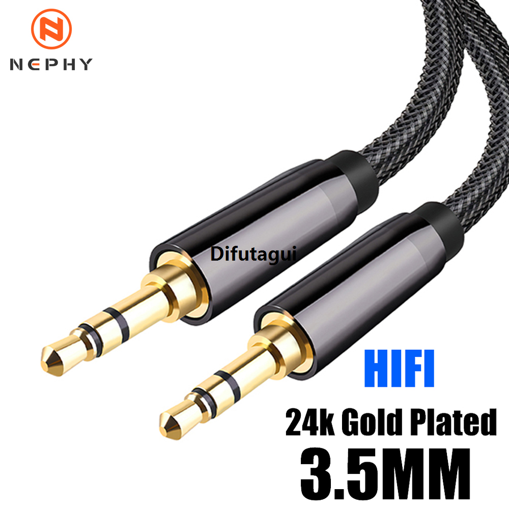 Difutagui High quality 3.5mm To 3.5 mm TRS Jack Aux Cable For Car Headphone Special HIFI Stereo Sound Audio Adapter Connector 1m 2m 3m 5m 10m Long