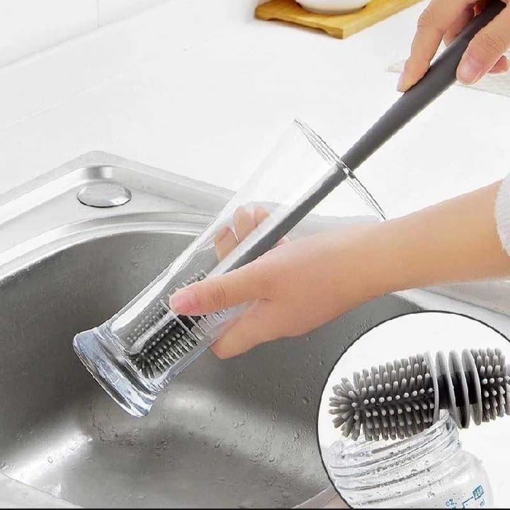 Long Handle Silicone Bottle Brush