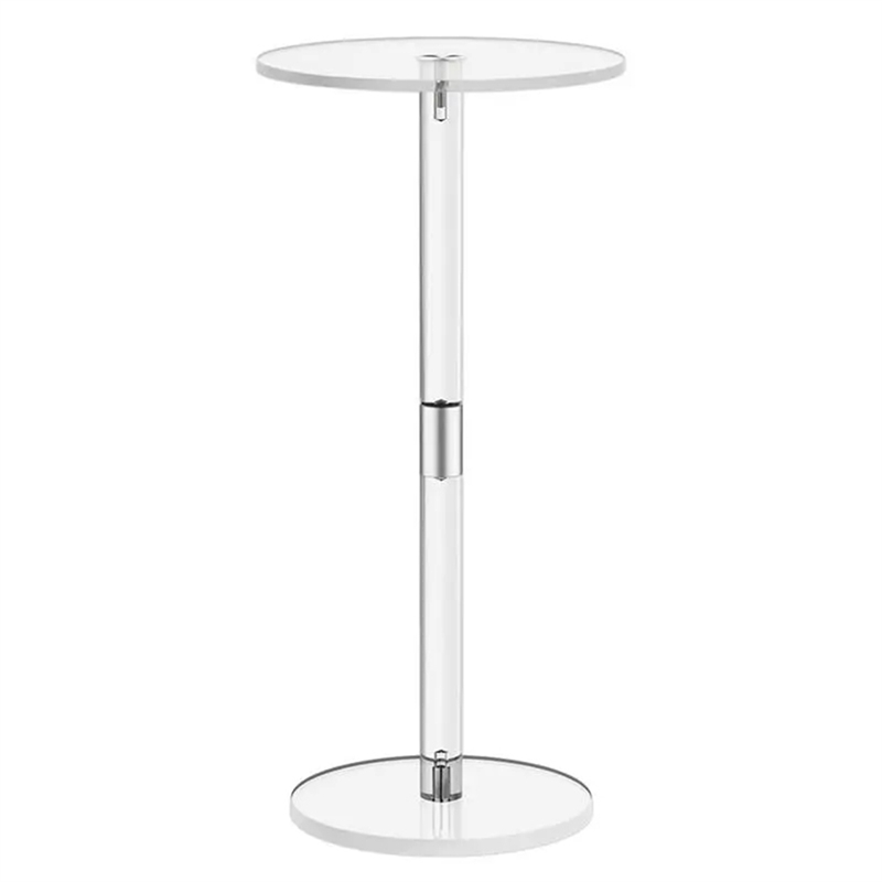 (GGBR)-Acrylic Transparent Coffee Table Clear Drink Table Small Round End Room Side Table Acrylic Desk Home Decorations