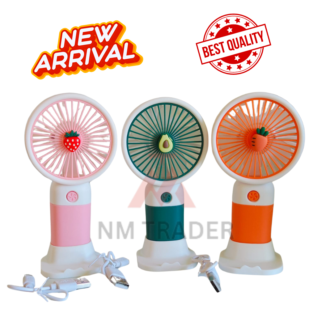 Fan - Cute Korean Mini Fan with stand Lithium Rechargeable battery Handy Fan Best price on product Trending Product Top pick Summer Hot season Best Price Viral Product (Select Option)