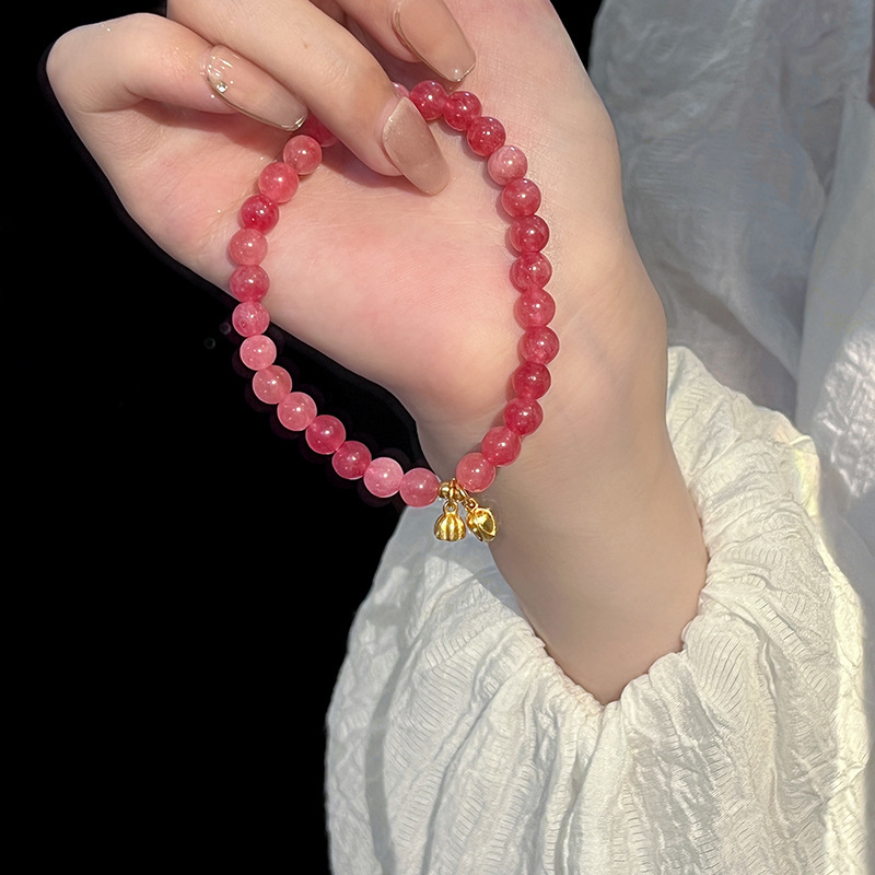 【Special offer】Women's Light Luxury Elegant Synthetic Red Stripe Stone Sweet Girl Style Bracelet Bracelet Small Red Riding Book with Trendy Style