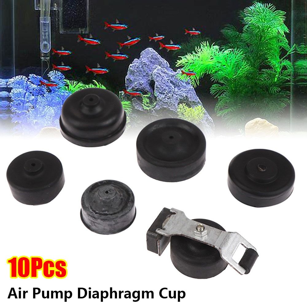 10Pcs New Silicone Rubber Air Pump Diaphragm Cup Replacement Cup Parts Corrosion Resistant Fish Tank Air Pump Accessories Universal Accessories Wear Resistant Aquarium Oxygen Pump Parts for Fish Aquarium Tank