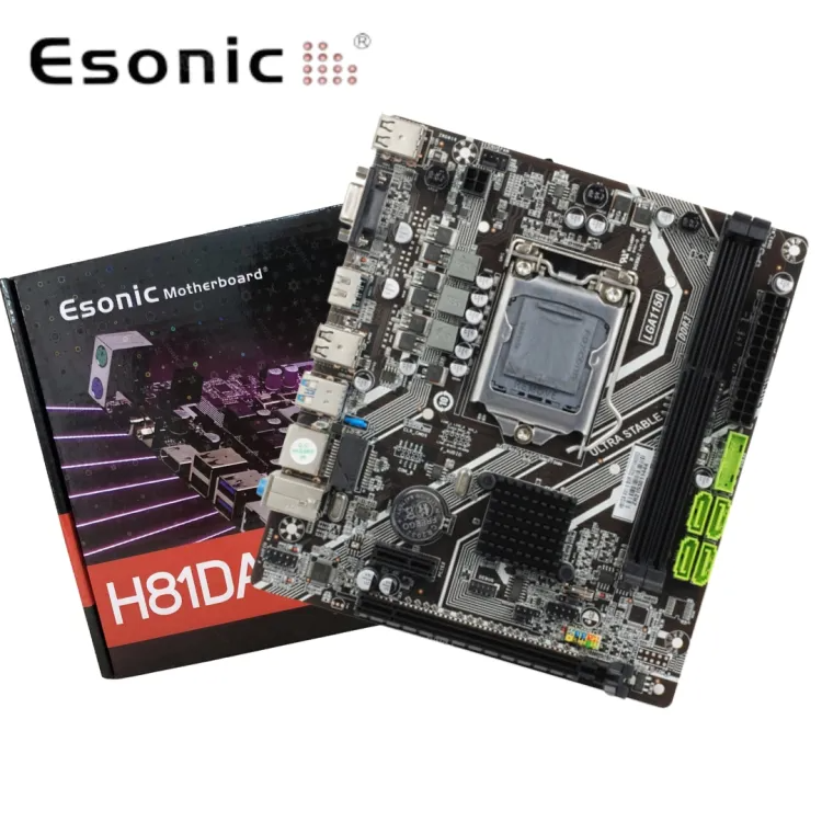 Esonic H81DA 4th Generation Motherboard I Intel H81 ChipSet | Dual Channel DDR3 Socket Supported i3 / i5 / i7 Processors